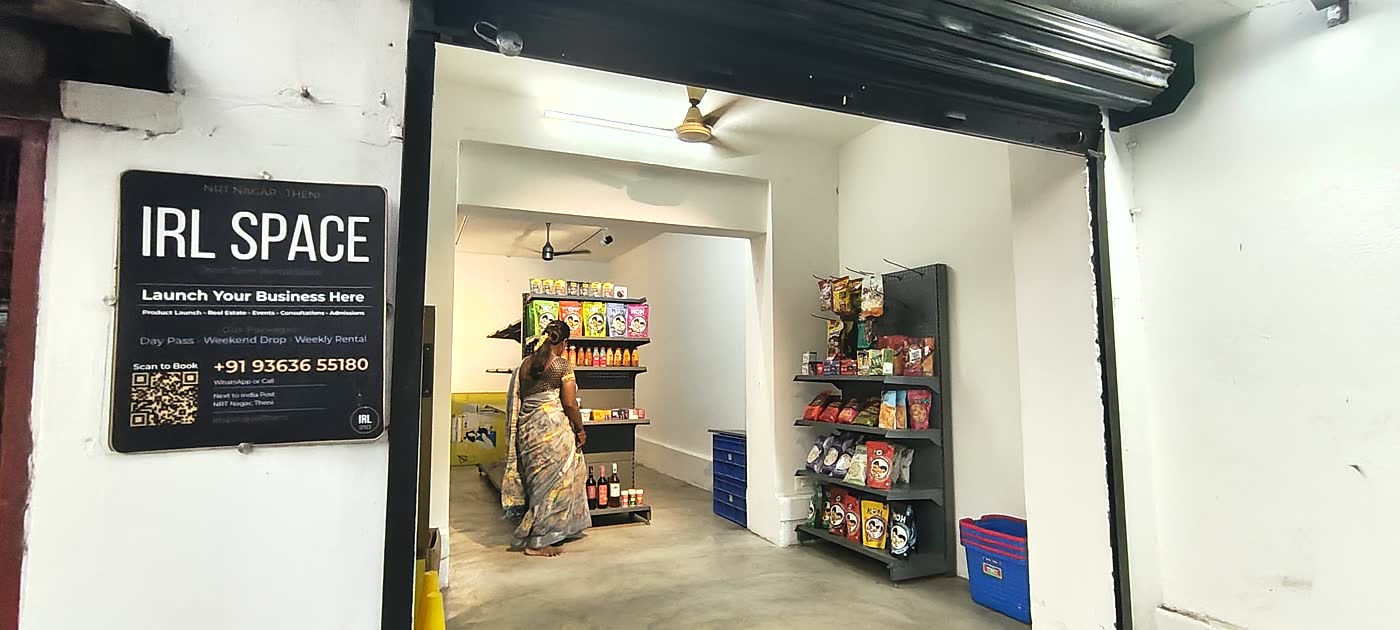 The IRL Space shop in NRT Nagar, Theni, stocked for a two-day pop-up